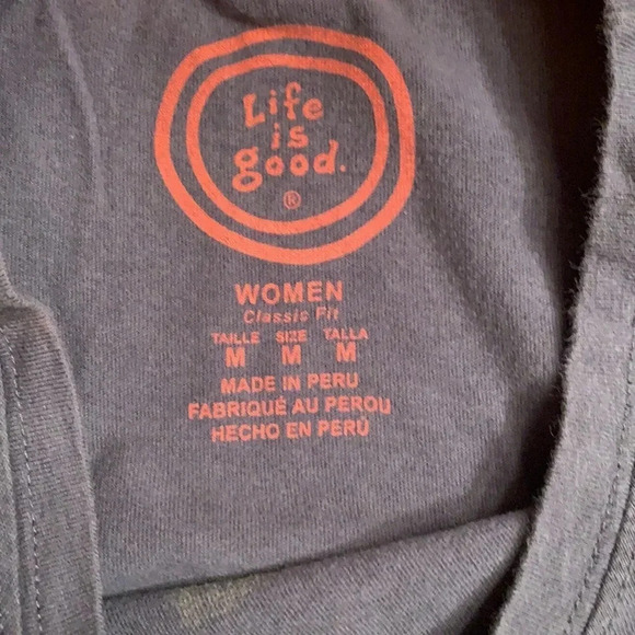 Life Is Good Hello Sunshine Distressed Tee Shirt - Picture 4 of 7